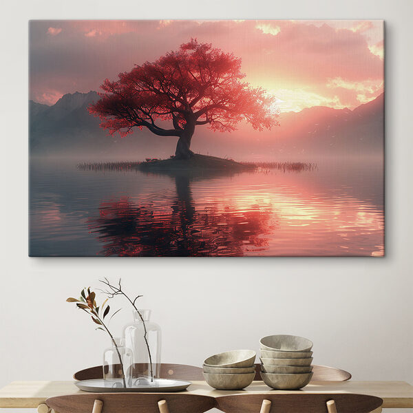 Arbre sur une petite île dans l'eau Arbre sur une petite île dans l'eau