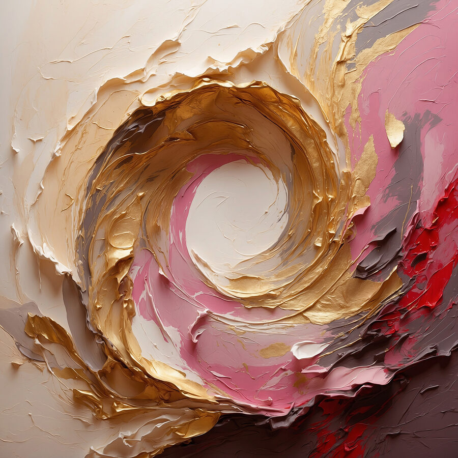 Tourbillon de peinture sur un mur