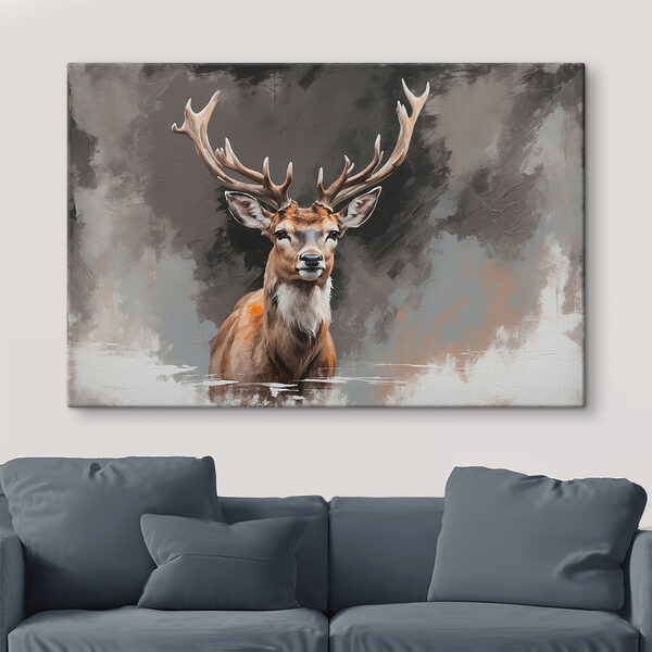 Cerf avec des bois regardant l'appareil photo Cerf avec des bois regardant l'appareil photo
