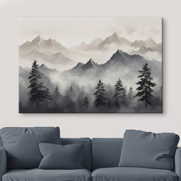 Paysage de montagnes et d'arbres Paysage de montagnes et d'arbres