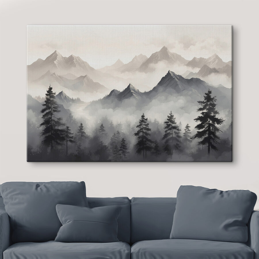 Paysage de montagnes et d'arbres Paysage de montagnes et d'arbres