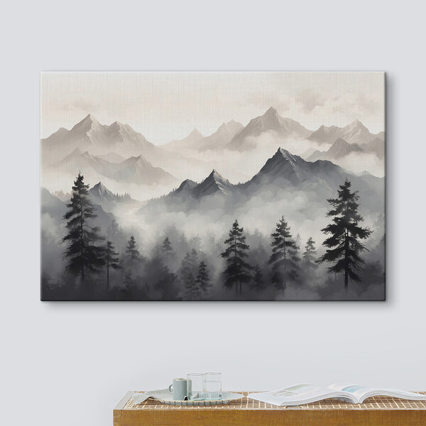 Paysage de montagnes et d'arbres Paysage de montagnes et d'arbres