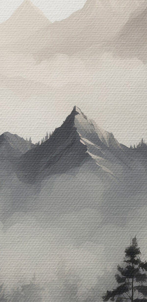 Paysage de montagnes et d'arbres Paysage de montagnes et d'arbres