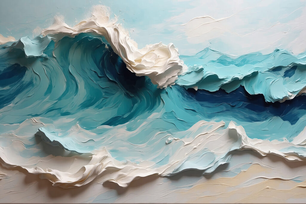 Painting of a wave