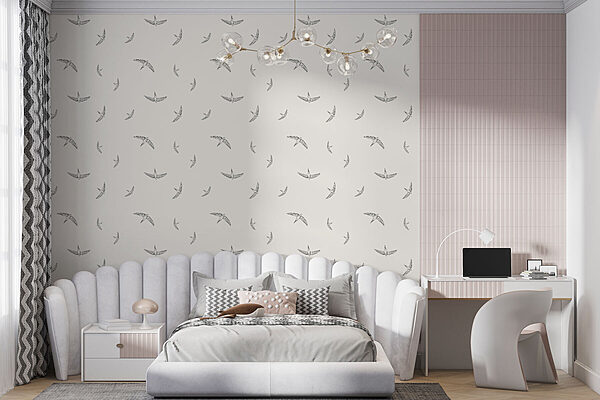 Motif d'oiseaux sur fond blanc Motif d'oiseaux sur fond blanc