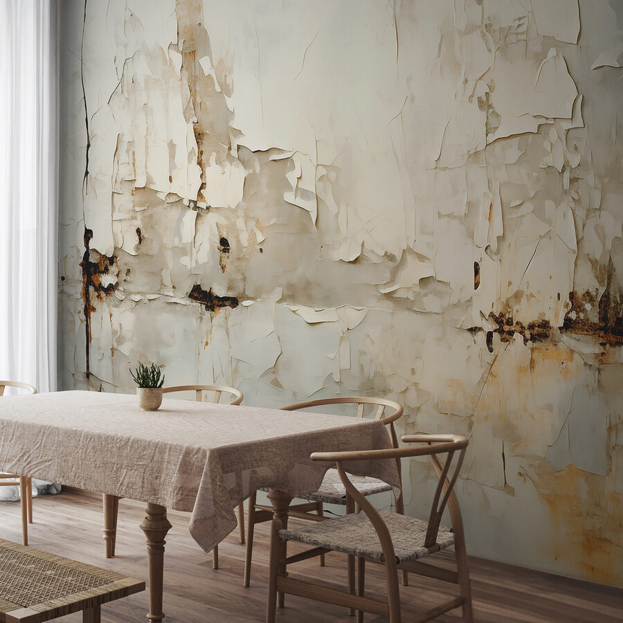 Mur blanc avec peinture écaillée Mur blanc avec peinture écaillée