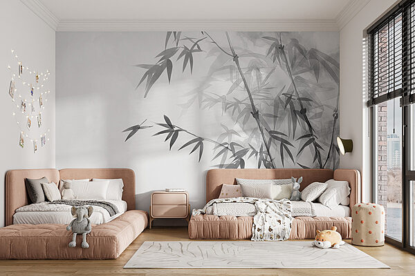 Feuilles de bambou sur une branche Feuilles de bambou sur une branche