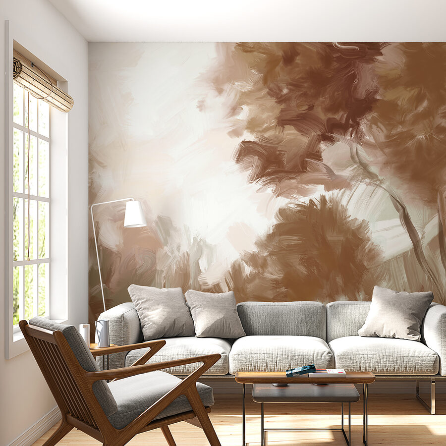 Peinture des arbres et des buissons