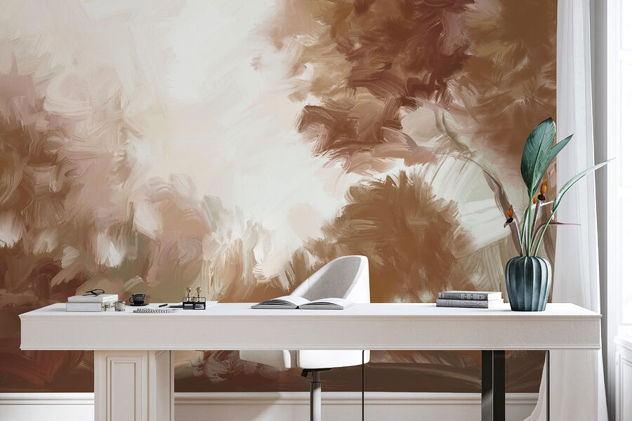 Peinture des arbres et des buissons