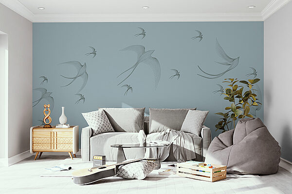 Groupe d'oiseaux en vol Groupe d'oiseaux en vol