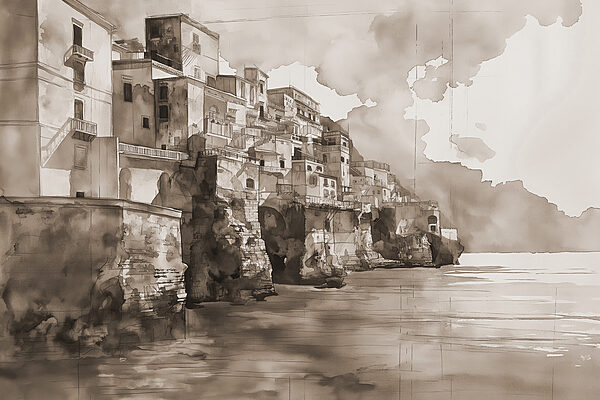 Aquarelle d'une ville Aquarelle d'une ville