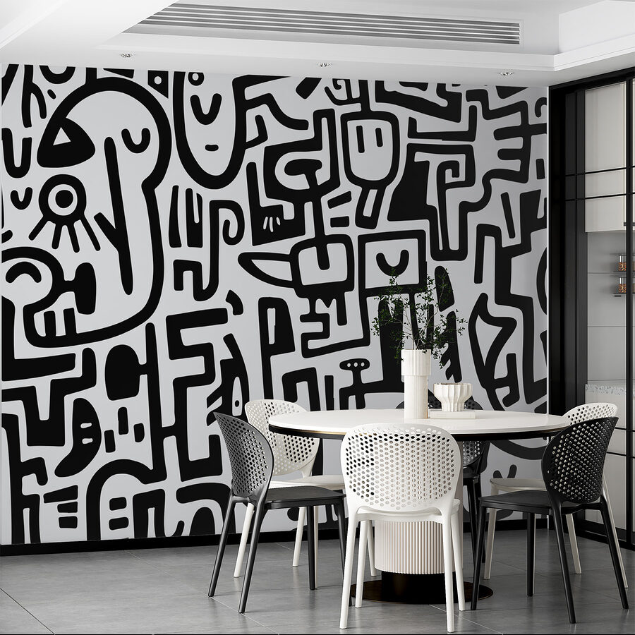 Motif noir et blanc