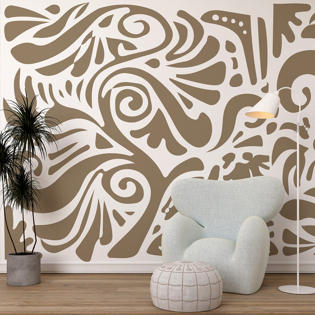 White and brown pattern