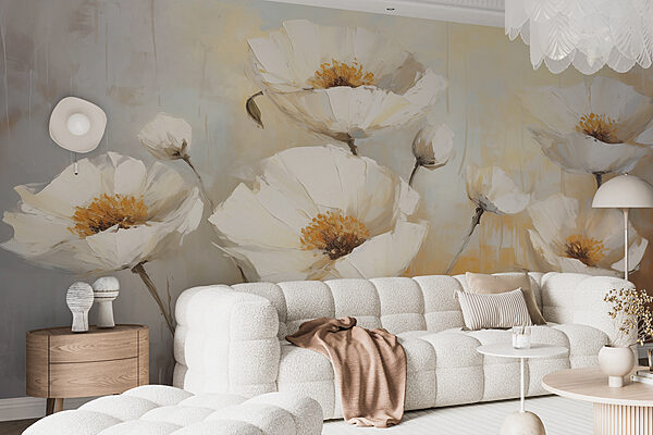 Peinture de fleurs blanches Peinture de fleurs blanches