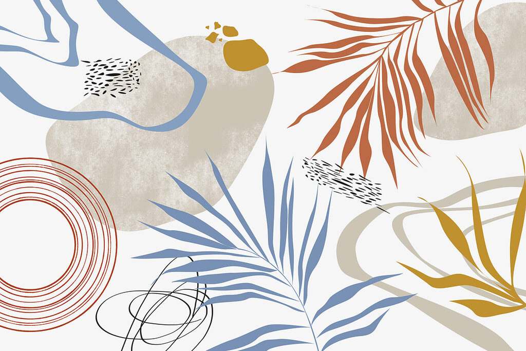 Oiseau coloré et feuilles Oiseau coloré et feuilles