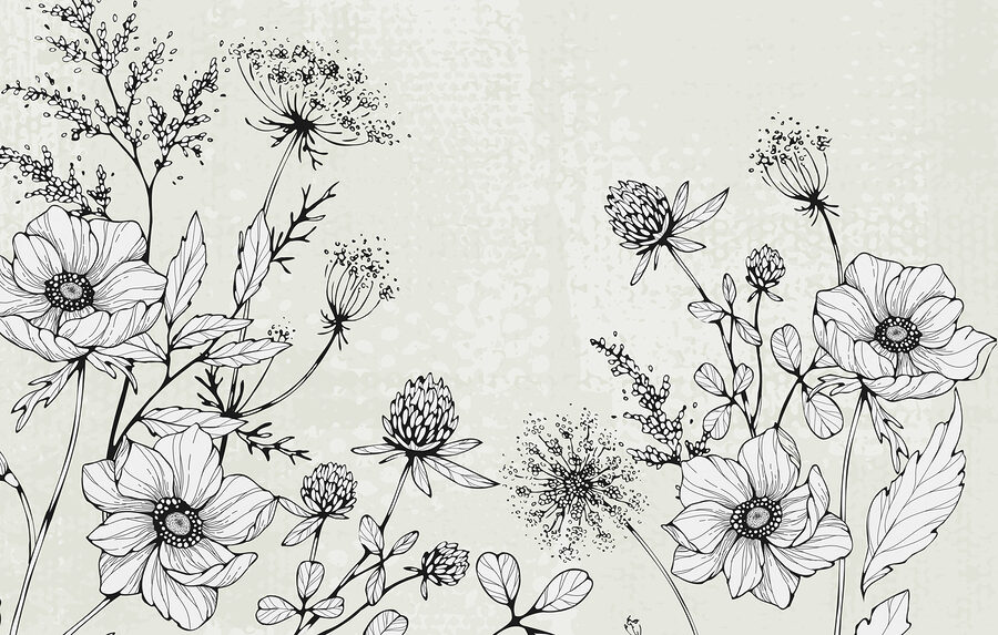 Dessin de fleurs et de feuilles Dessin de fleurs et de feuilles