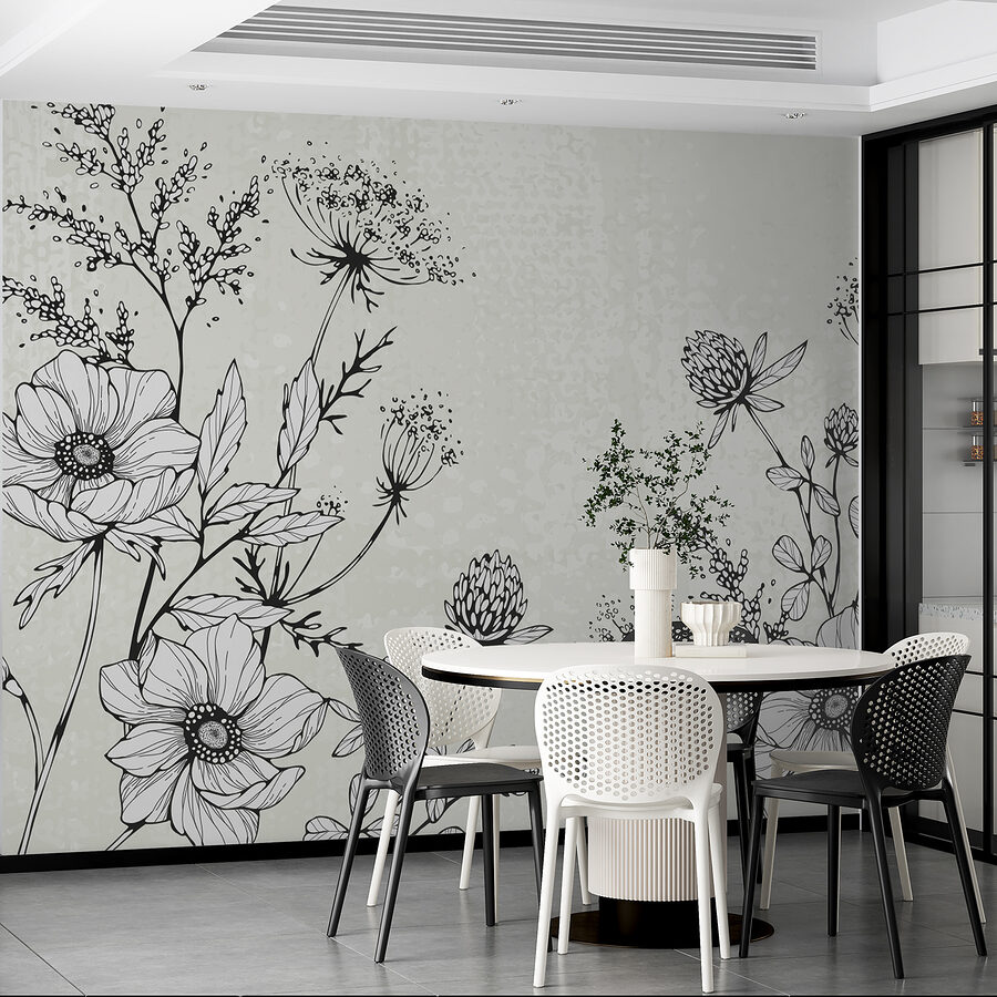 Dessin de fleurs et de feuilles Dessin de fleurs et de feuilles