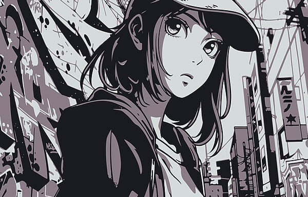 Caricature d'une femme portant un chapeau Caricature d'une femme portant un chapeau