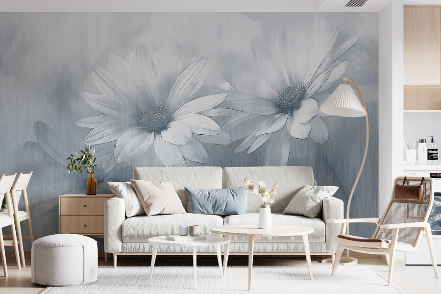 Groupe de fleurs blanches