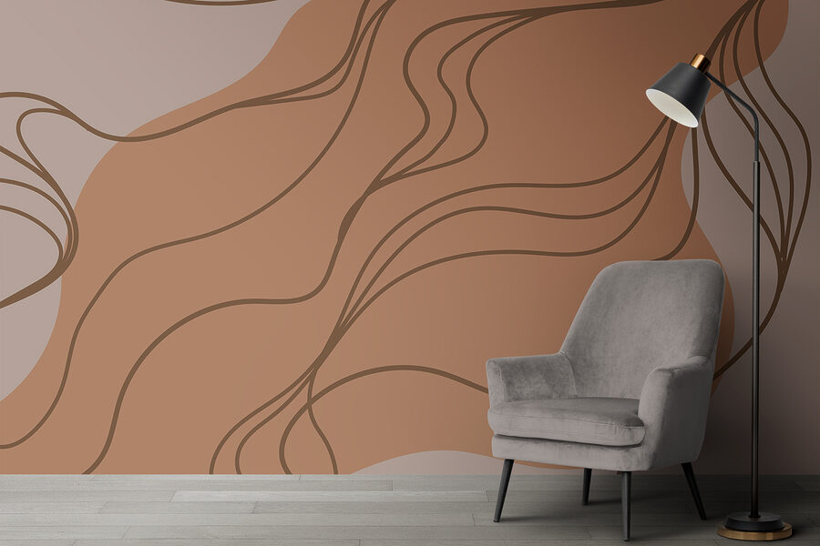 Motif marron et blanc