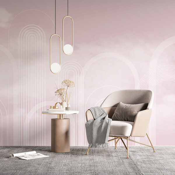 Lignes blanches sur fond rose Lignes blanches sur fond rose