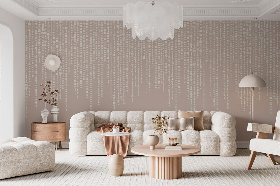 Points blancs et gris sur un mur