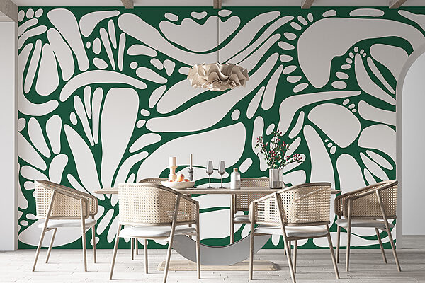Motif blanc et vert Motif blanc et vert