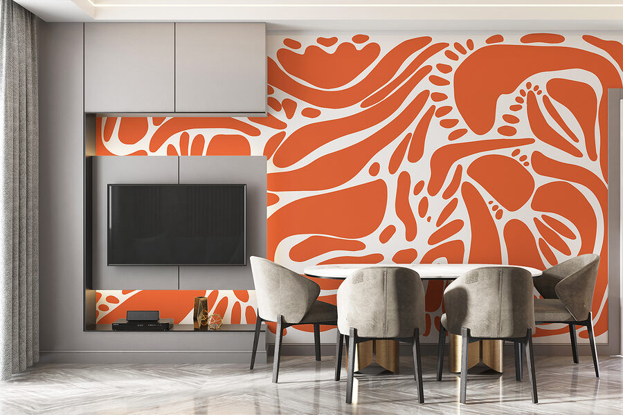 Motif marron et blanc