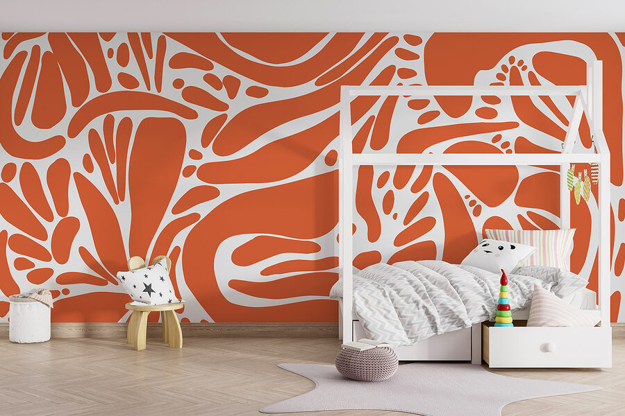 Motif marron et blanc
