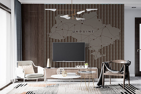 Carte de l'Ukraine avec les lignes et les villes Carte de l'Ukraine avec les lignes et les villes
