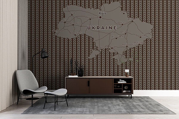 Carte de l'Ukraine avec les lignes et les villes Carte de l'Ukraine avec les lignes et les villes