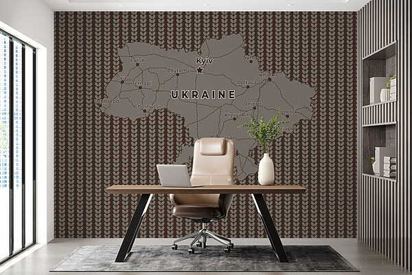 Carte de l'Ukraine avec les lignes et les villes Carte de l'Ukraine avec les lignes et les villes