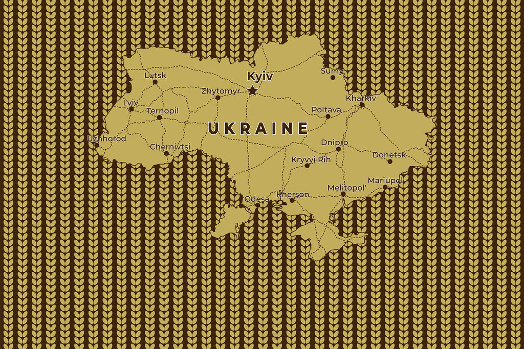 Carte de l'Ukraine avec les lignes et les villes Carte de l'Ukraine avec les lignes et les villes