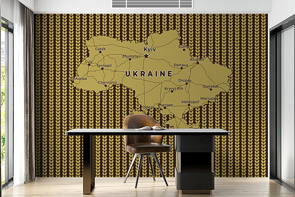 Carte de l'Ukraine avec les lignes et les villes Carte de l'Ukraine avec les lignes et les villes