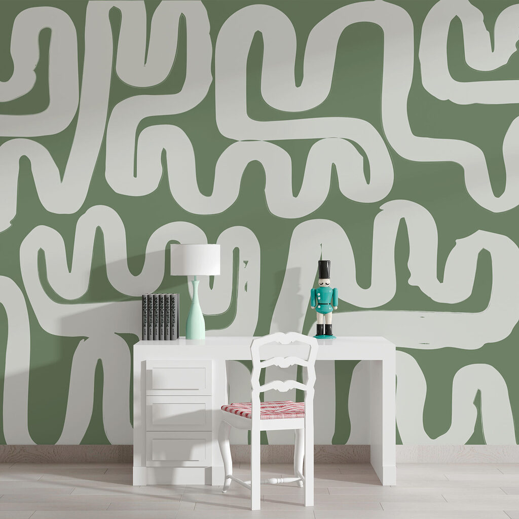 Maze with white lines