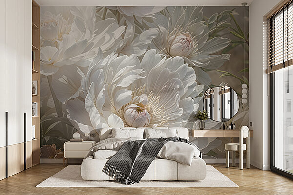 Gros plan sur des fleurs blanches Gros plan sur des fleurs blanches