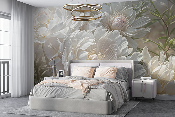Gros plan sur des fleurs blanches Gros plan sur des fleurs blanches