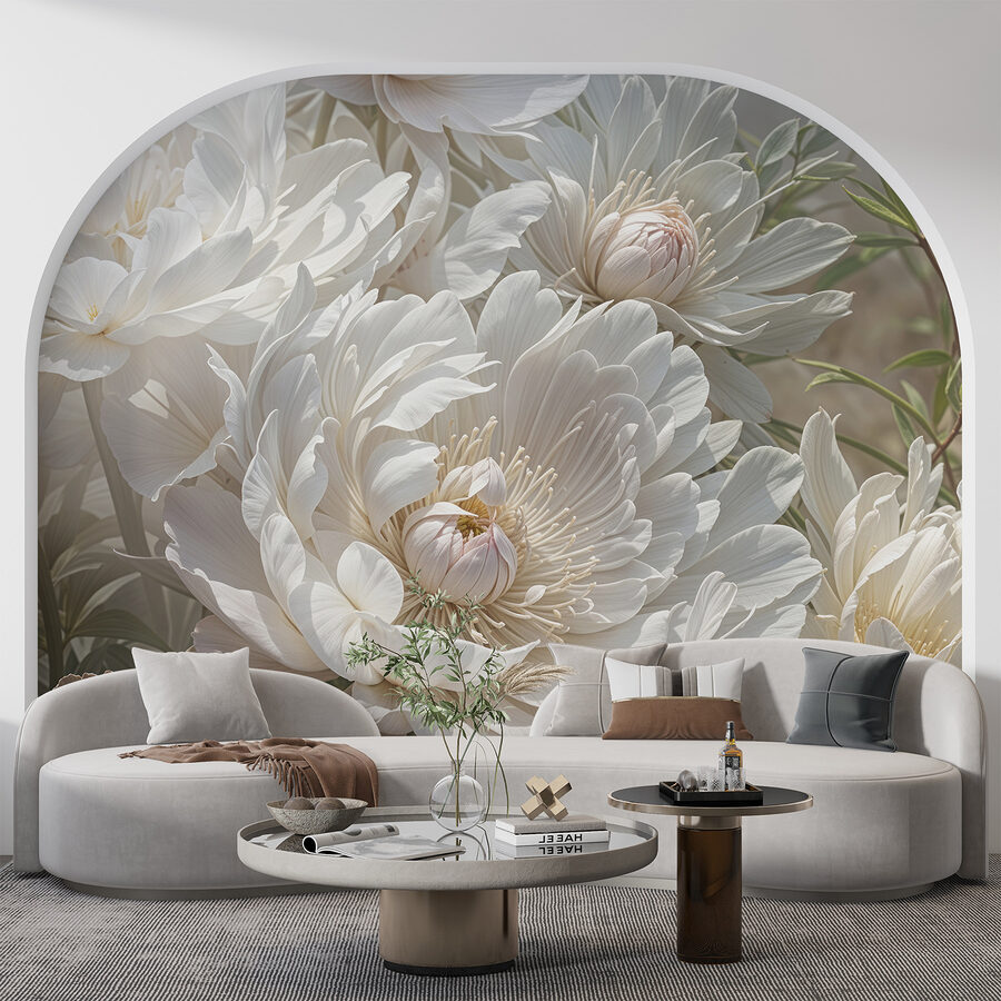 Gros plan sur des fleurs blanches