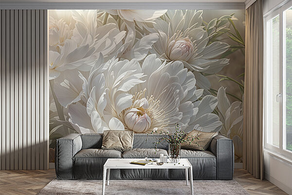 Gros plan sur des fleurs blanches Gros plan sur des fleurs blanches