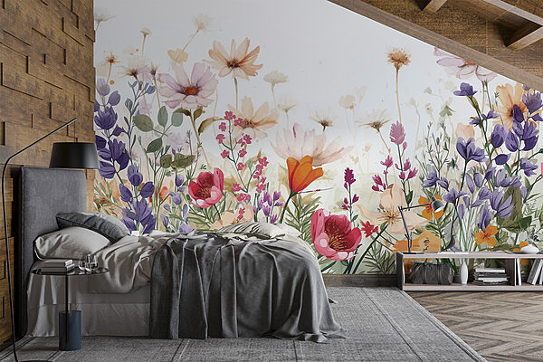 Groupe de fleurs sur fond blanc Groupe de fleurs sur fond blanc