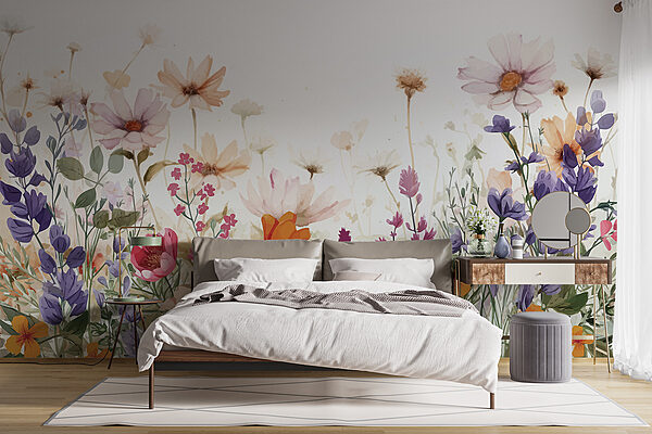 Groupe de fleurs sur fond blanc Groupe de fleurs sur fond blanc