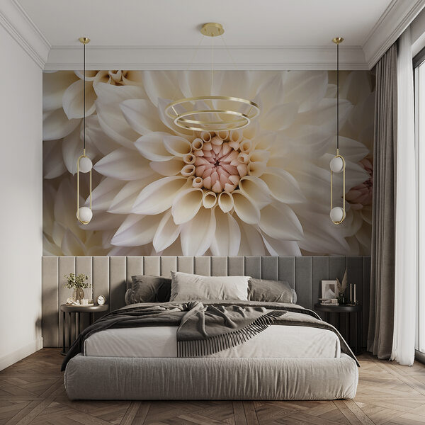 Gros plan sur une fleur blanche Papier peint Gros plan sur une fleur blanche
