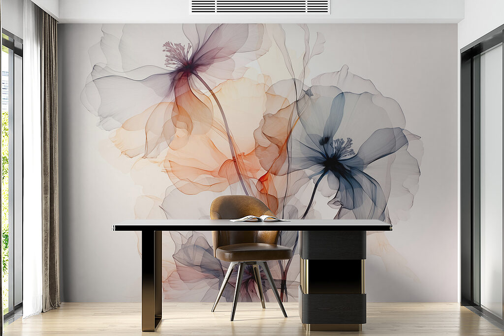 Group of flowers with different colors