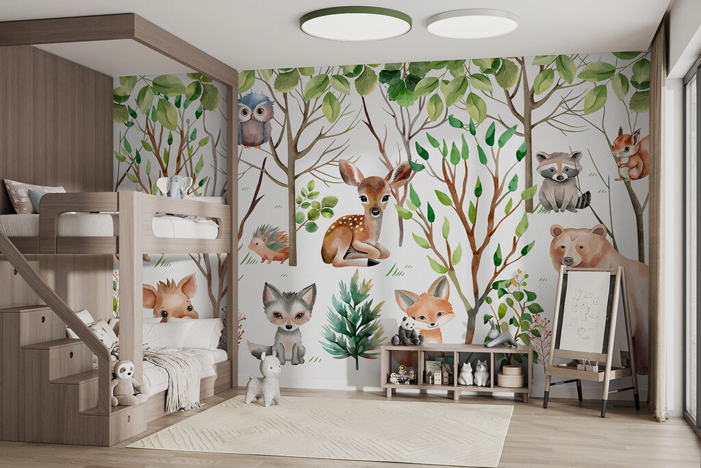 Group of animals in the woods