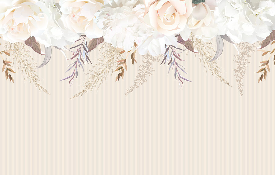 Groupe de fleurs blanches