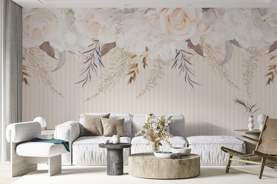 Groupe de fleurs blanches