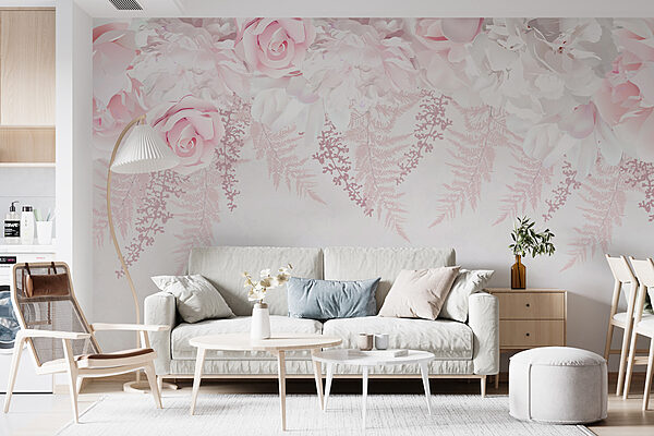 Groupe de fleurs et de feuilles Groupe de fleurs et de feuilles