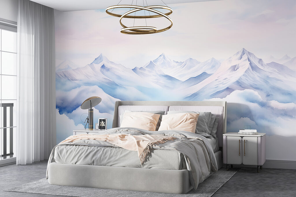 Aquarelle de montagnes et de nuages w01787pib8mr 1024x683 - Aquarelle de montagnes et de nuages