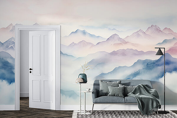 Peinture de montagnes et de nuages w01791pig8mr 600x400 - Peinture de montagnes et de nuages