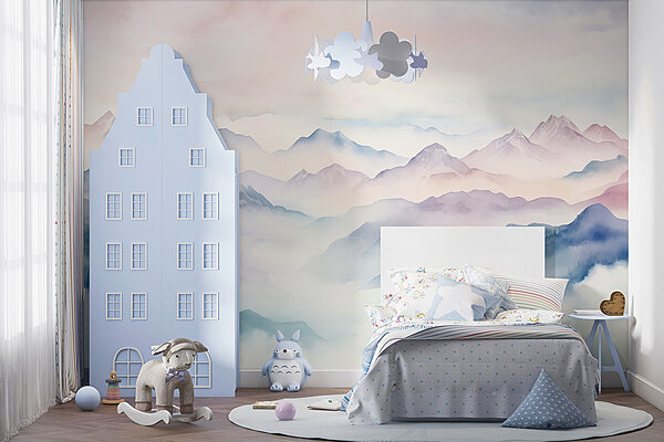 Peinture de montagnes et de nuages w01791pir18r 600x400 - Peinture de montagnes et de nuages
